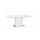 Стол обеденный SIGNAL LEONARDO белый лак/белый лак 140-180/80